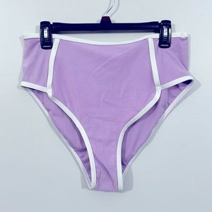 New purple high waist bikini bottom size large